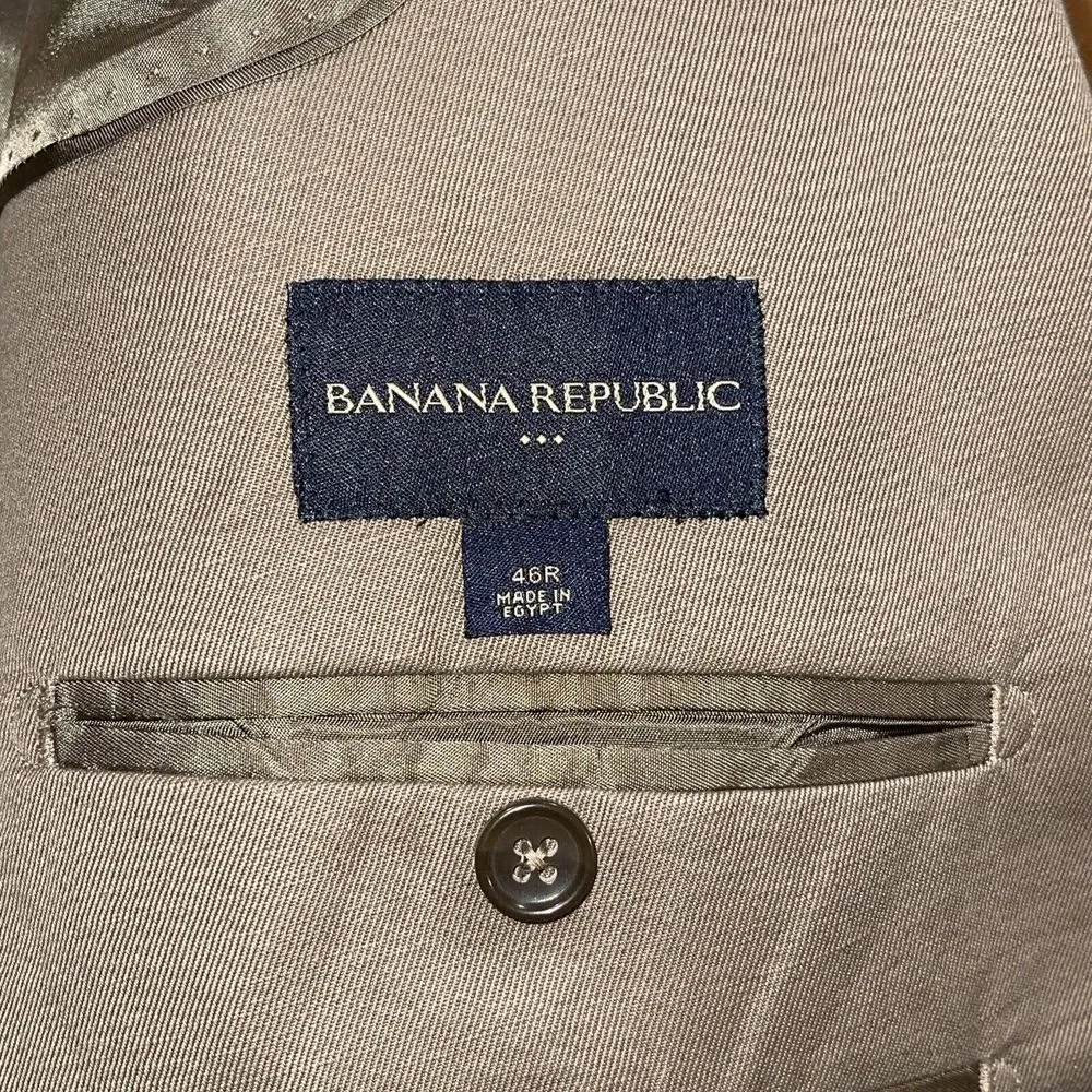 Banana Republic Blazer Men 46R Linen Blend Sport Coat‎ Jacket